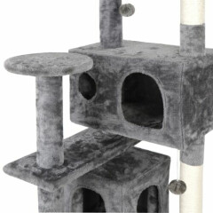 Durable 53" Cat Tree Activity Tower Pet with Scratching Posts Ladders Indoor