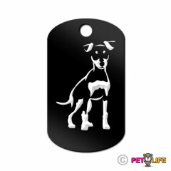 Miniature Pinscher Engraved Keychain GI Tag dog Min Pin Many Colors