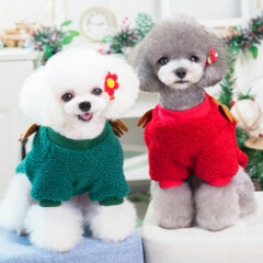Christmas Dog Clothes Soft Fleece Dog Jacket Pet Coat Sweater Puppy Cat Jumper