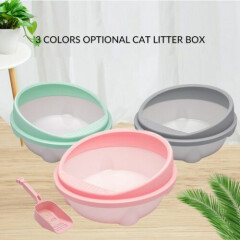 Pets Toilet Bedpan Anti Splash Cats Litter Box with Scoop Clean Toilet Accessory