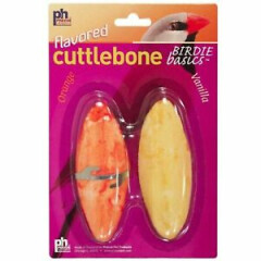 Prevue Birdie Basics Flavored Cuttlebone Orange and Vanilla Small 4" Long 2 c...