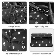 Pets Dog Cat Car Seat Belt Booster Travel Carrier Folding Bag for Dog Cat Puppy