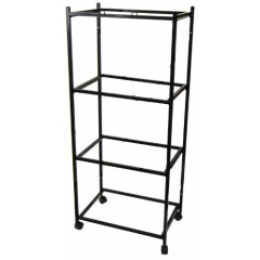 4-Tiers Rolling Stand for Four of 24"x16"x16"H Aviary Bird Flight Cages Black 