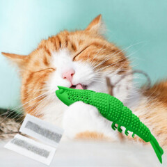 Cat Catnip Toys Interactive Cat Toothbrush Chew Toy Crayfish Shape Pet Toy New