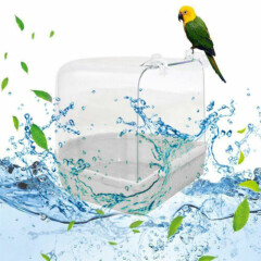 1X Water Tub For Pet Cage Hanging Bowl Parrots Parakeet Birdbath Birds Cleaning