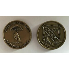 Navy SEAL Leap Frogs Parachute Team Challenge Coin Special Warfare Chuting Stars
