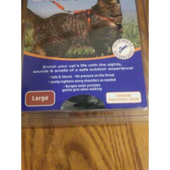 PetSafe COME WITH ME KITTY Cat Harness and Bungee Leash Black- Large!