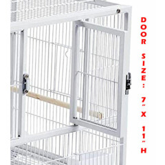 42" Stacker Center Divided Breeder Bird Flight Rolling Cage Breeding Nest Doors