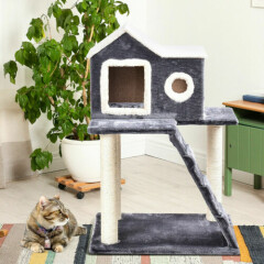 36" Cat Tree Kitten Activity Tower Furniture Room Condo Scratching Posts Ladder