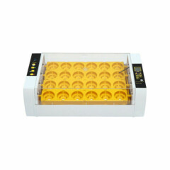 24 Egg Fully Automatic Poultry Incubators LED Light Injector US Plug AC 110V