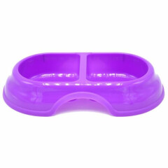 New double plastic bowl for cat, puppies 8 oz total.Good for Food and Water Dish