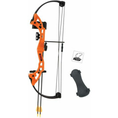 Bear Brave Bow Set Youth Compound Archery Orange 15-25 lbs Right Hand AYS300TR