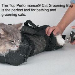 Top Performance Cat Grooming Bag NO BITE SCRATCH Restraint System Bath*SMALL