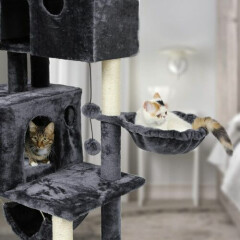 68" Cat Tree Cat Tower with Sisal-Covered Scratching Post Activity Tower Condo 
