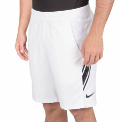 Men's Nike Dry 9" Tennis Shorts White Athletic Training 939265-101 Size XL