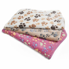 Dog Cat Puppy Pet Fleece Blanket Mat Warm Soft Bed Blankets Sofa Cushion S~2XL