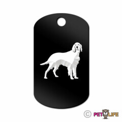 Irish Setter Engraved Keychain / GI Tag dog with Tab red Many Colors