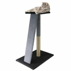 Paws & Claws Catsby 82cm Angled Scratching Post Cat Pet Furniture Tower Cool GRY