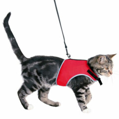 Trixie Cat Soft Harness with Lead Leash Reflective Adjustable Large XL Soft Mesh