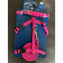 NEW Youly The Protector Pink Reflective Cat Harness Set SM Neck 8-12 Chest 11-17