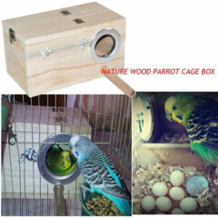 Shellhard Wooden Nest Pet Parrot Budgies Parakeet Nesting Box Bird Supplies S/M