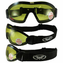 FLARE WING SKYDIVE SKYDIVING GOGGLES PARAGLIDING YELLOW INCLUDES STORAGE POUCH