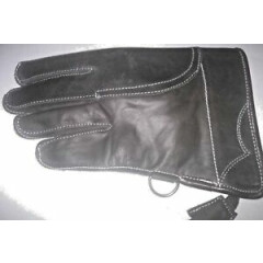 Child / ladies Nubuck Leather 2 Layer Double Skinned Falconry Glove Full Black 