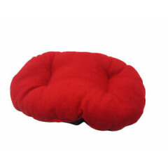 NEW!!! LARGE RED FLEECE DOG / CAT BED CUSHION TO PUT IN BOTTOM OF BASKET