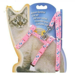Adjustable Cat Walking Harness Nylon Strap Collar with Leash,And Cat Harness