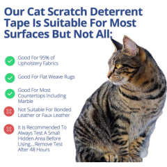 10-Pack Cat Scratch Deterrent Tape – Double Sided Anti Cats Scratching Sticker