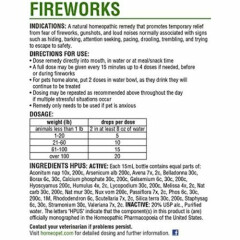 HomeoPet Fireworks - formerly Anxiety TFLN (Thunderstorms, Fireworks, Loud