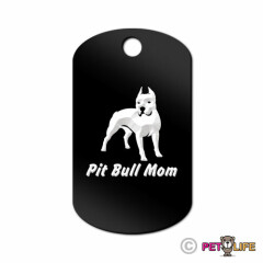 Pit Bull Mom Engraved Keychain GI Tag dog APBT Many Colors
