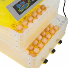 2 in1 120W 112-Egg Incubator Chicken Duck Bird Auto-Turning Digital Control
