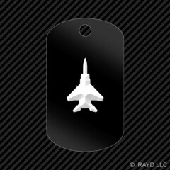 F-15 Strike Eagle Keychain GI dog tag engraved many colors F15