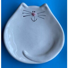 5” White Cat Dish
