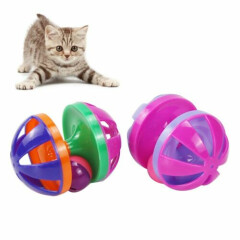 Kitten Dumbbell Bell Ball Scratch Training Game Interactive Playing Toy Pet Cat