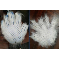 Deshedding Pet Dog Cat Grooming True Glove Touch Hair Removal Brush Massage L&R