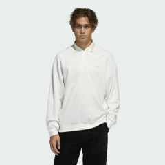 Adidas Men's Bouclette 1/4 Zip Shirt, Off White