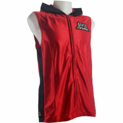 Rival Boxing Dazzle Traditional Sleeveless Ring Jacket with Hood - Red/Black