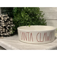 Rae Dunn SANTA CLAWS Cat Dish Bowl Pet Christmas Holiday *Brand New D4