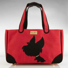 JCLA Yk-R-C I Love New Yorkie Canvas Tote Red