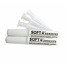 Soft Claws Paws - 2 Adhesive Glues & 6 Applicator Tips use for Cat Dog Nail Caps