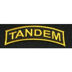 Set of 2 TANDEM Patches for Skydiving Parachute Container T-Shirt Cap Rig 25Q