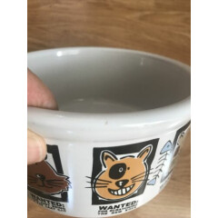 Signature Cat Food Ceramic Bowl 5" GUC