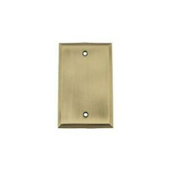 Nostalgic Warehouse 719709 New York Switch Plate with Blank Cover, Antique Brass