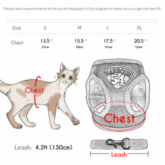 Cat Harness and Leash Escape Proof Soft Breathable Mesh Walk Vest Pet Small Dog