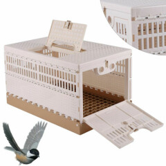Bird Cage Racing Pigeon Carrier Box 2 Side Doors Poultry Pet Cage Folding Cage 