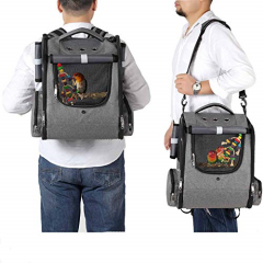 Bird Carrier Backpack Travel Parrot Bag Cage with Perch Stand for Parakeets Vet
