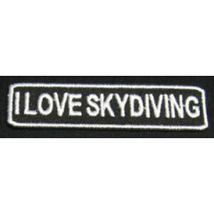 I LOVE SKYDIVING Patch/Badge for Skydive T-Shirt Hat Cap Bag Container Rig 25P