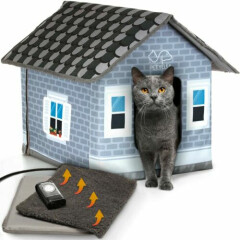 Petyella - Heated Cat House w/ Plug In Timer